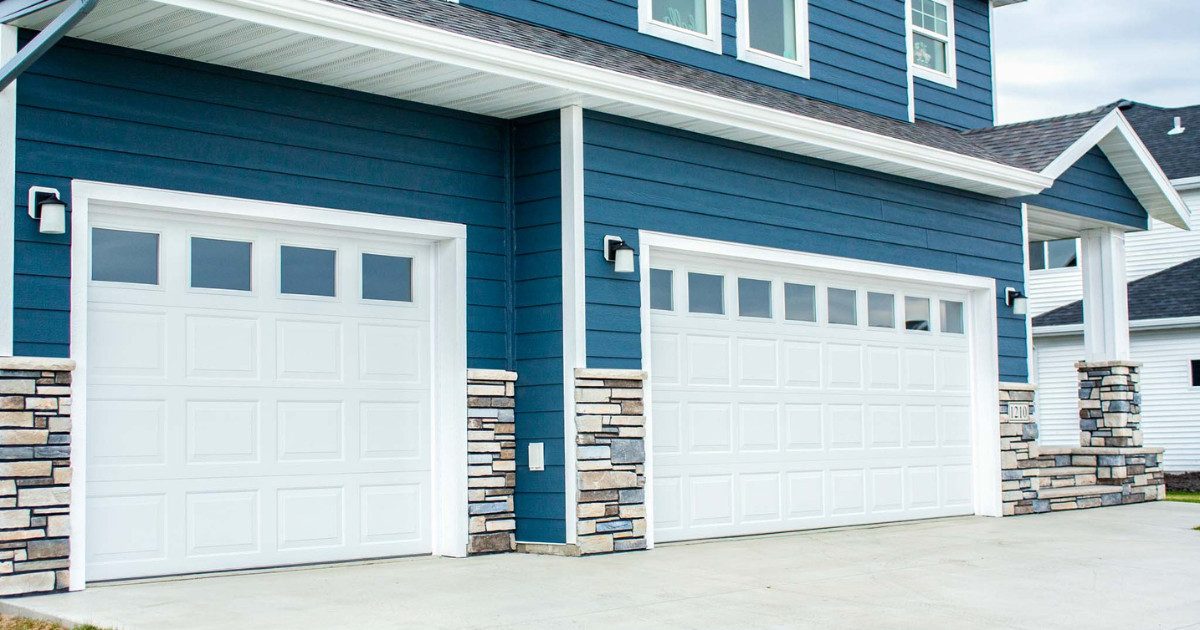 ribbed or raised panel steel sectional doors